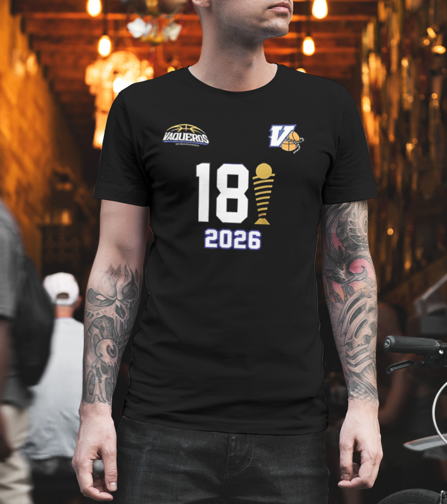 Vaqueros De Bayamon 18th BSN Championship 2026 Victory Celebration T-Shirt