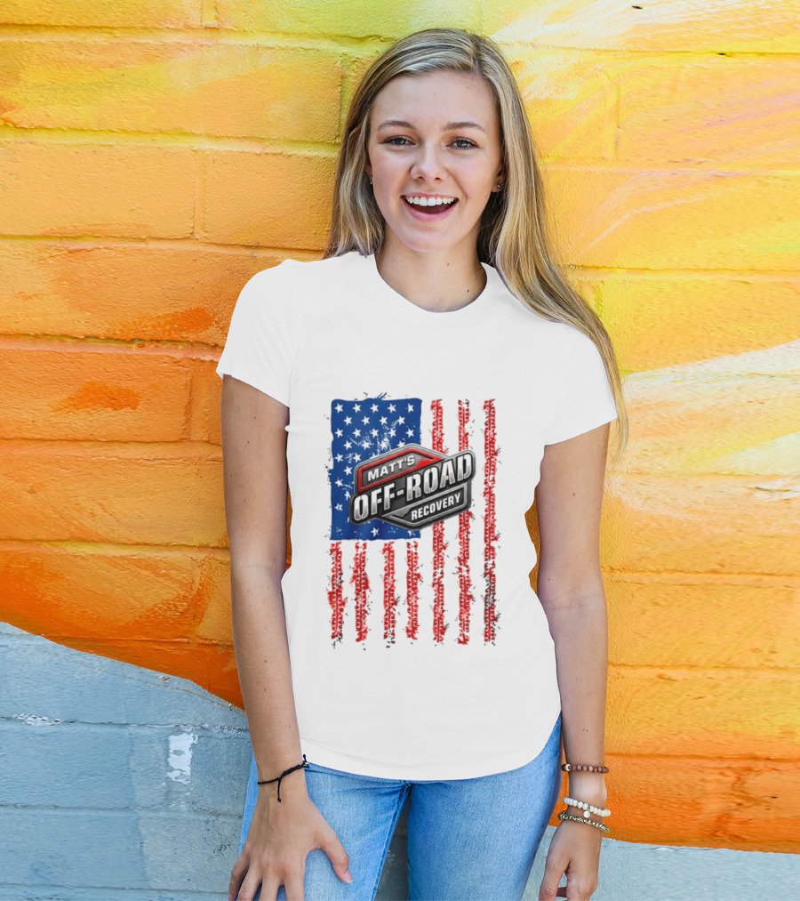 Matt's Off Road Recovery Patriotic Stars And Stripes T-Shirt