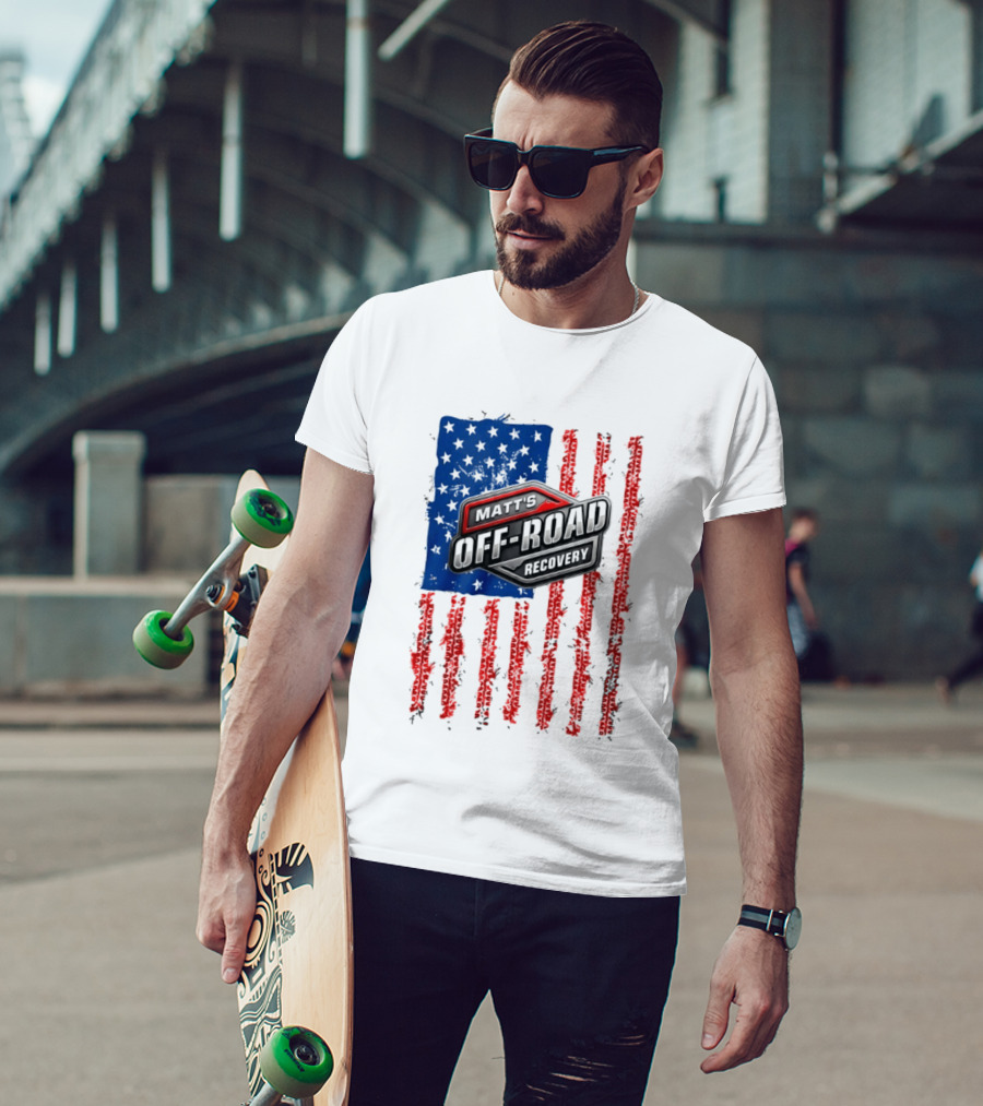 Matt's Off Road Recovery Patriotic Stars And Stripes T-Shirt