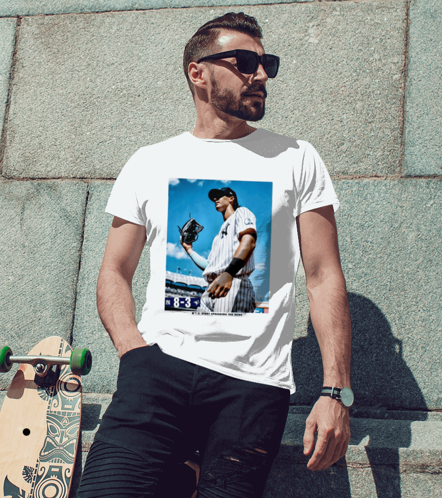 New York Yankees Player 8 3 Start Spreading The News T-Shirt