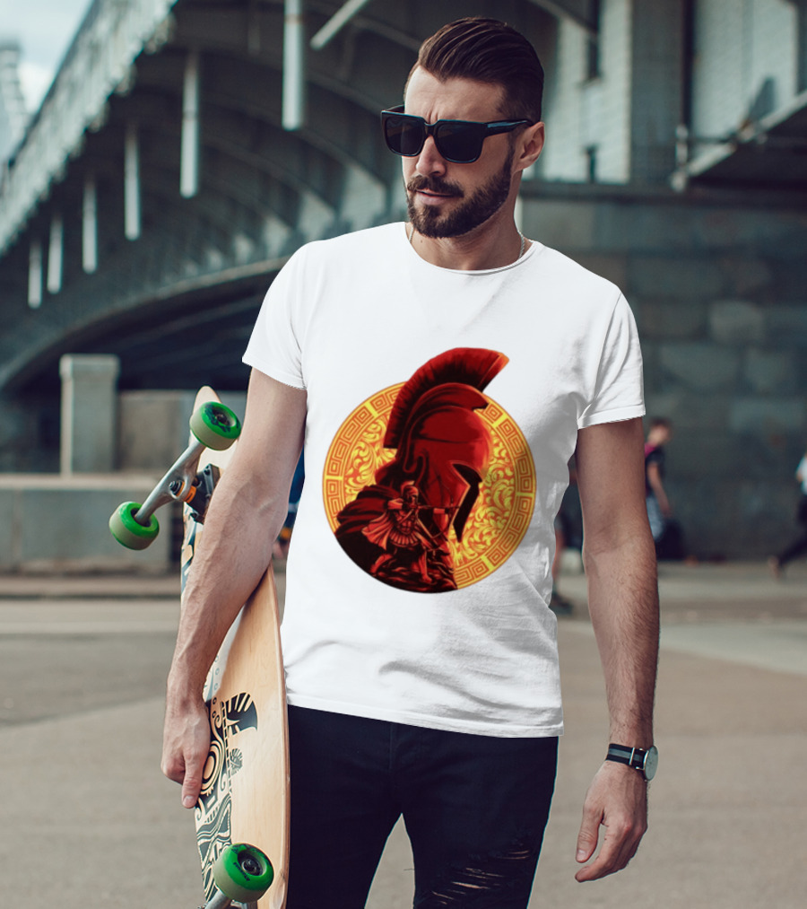 The Odyssey Spartan Warrior Archer Greek Helmet Mythology Heroic T-Shirt