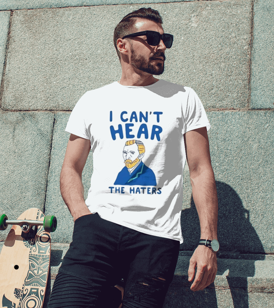 Van Gogh I Can't Hear The Haters Blue T-Shirt