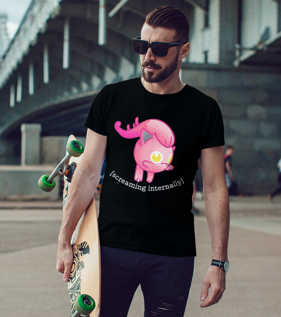 Jigglypuff Screaming Internally Pokemon Cute Expression T-Shirt