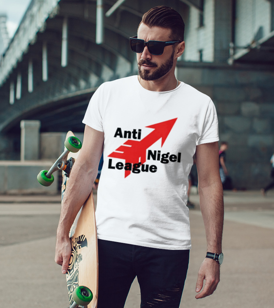 Anti Nigel League Arrow Text Gildan T-Shirt