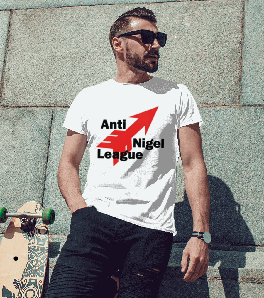 Anti Nigel League Arrow Text Gildan T-Shirt