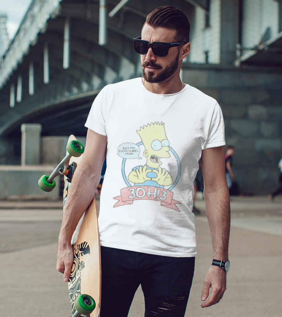 Bart Simpson Eat My Daisy Dukes Man 3OH!3 Collaboration T-Shirt