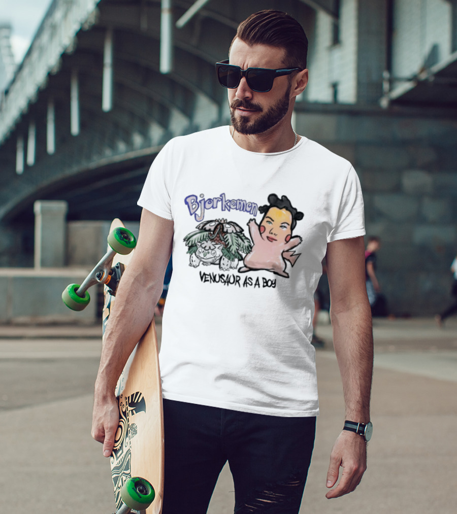 Bjorkemon Venusaur As A Boy Bootleg Bjork Pokemon T-Shirt