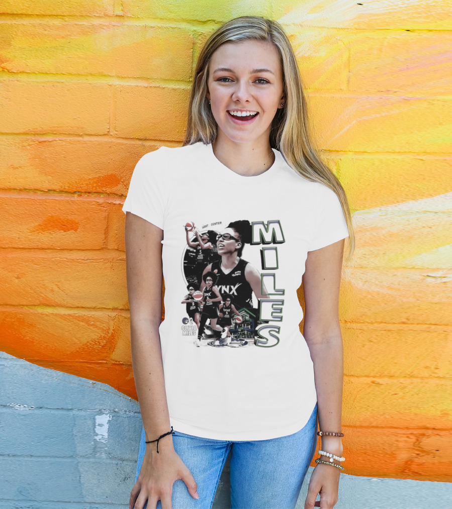 WNBA Olivia Miles Minnesota Lynx 2026 Basketball Collage T-Shirt