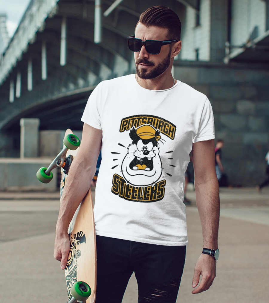 Pittsburgh Steelers Pete Character Yellow Hat T-Shirt