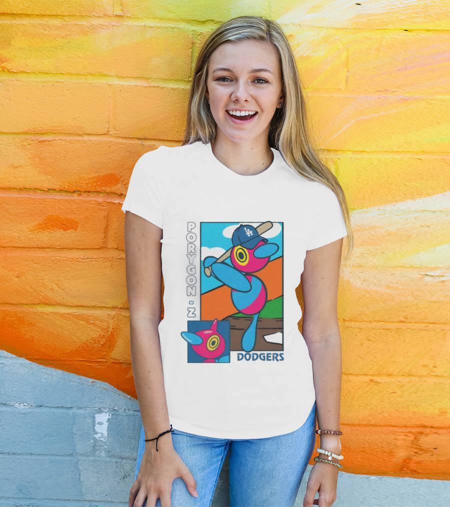 Porygon Z Los Angeles Dodgers Baseball Pokémon T-Shirt