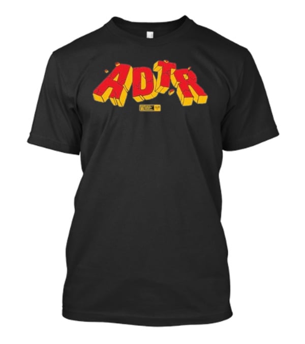 ADTR 2025 Comic Style Logo Vintage R Yellow And Red Block Letters T-Shirt