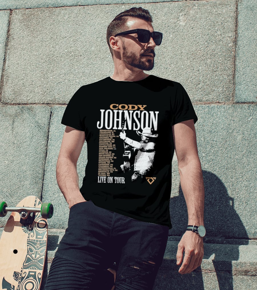 Cody Johnson 2026 Tour Live On Tour Dates And Cities With Cowboy T-Shirt