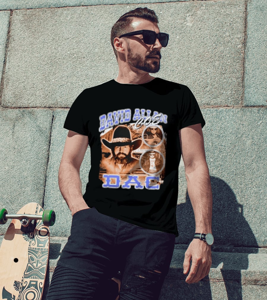 David Allan Coe DAC Cowboy Hat Sunglasses Collage T-Shirt