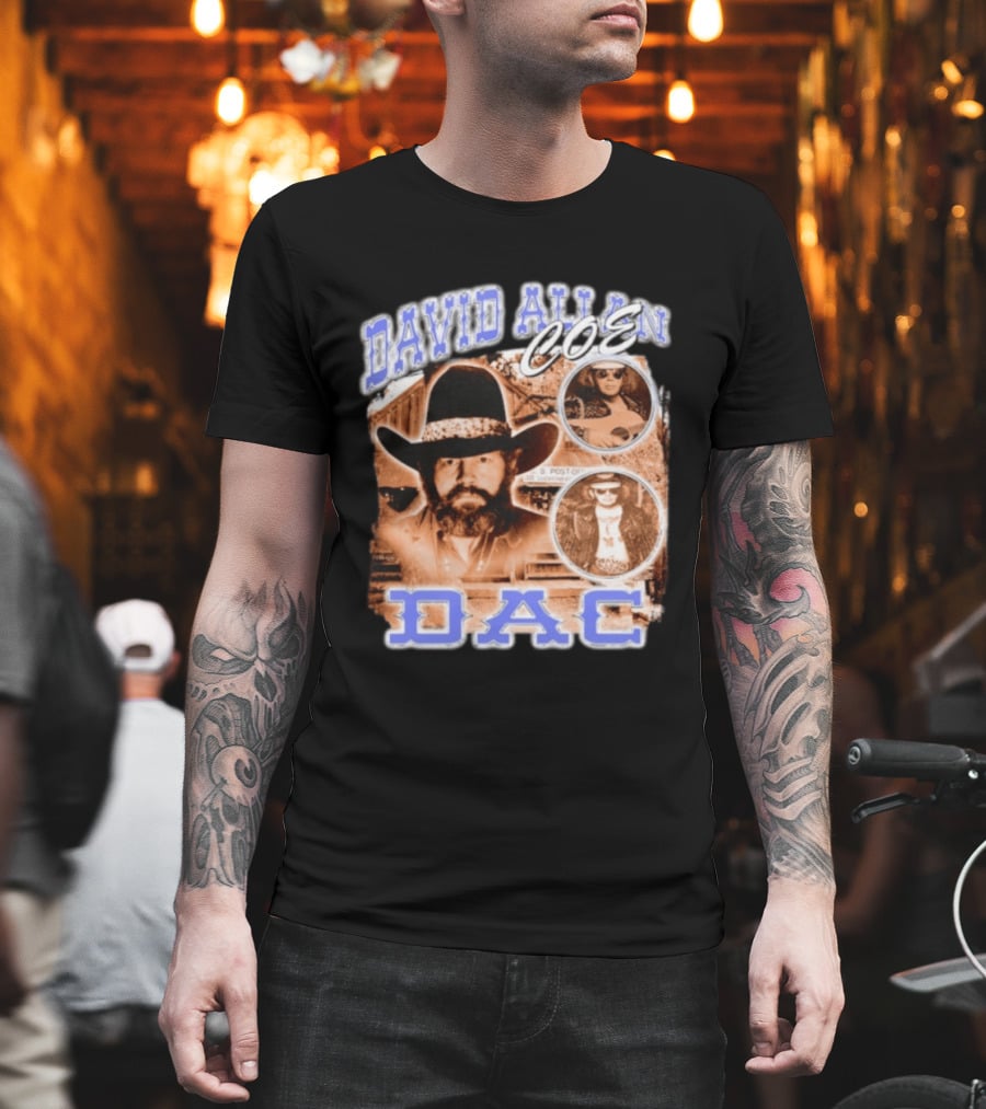 David Allan Coe DAC Cowboy Hat Sunglasses Collage T-Shirt