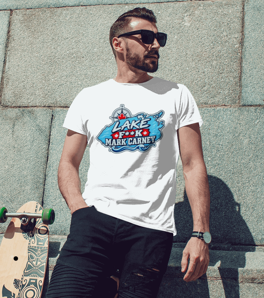 Lake F**k Mark Carney Lake Ontario Compass Maple Leaf T-Shirt