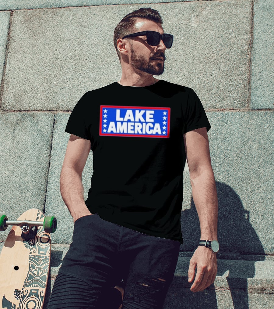 Lake America Patriotic Stars Political T-Shirt