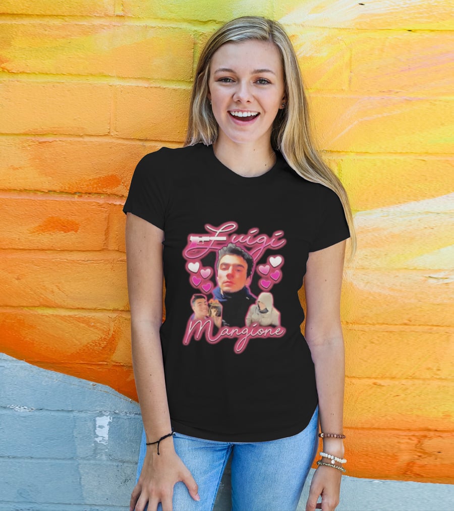 Luigi Mangione Hearts And Gun T-Shirt