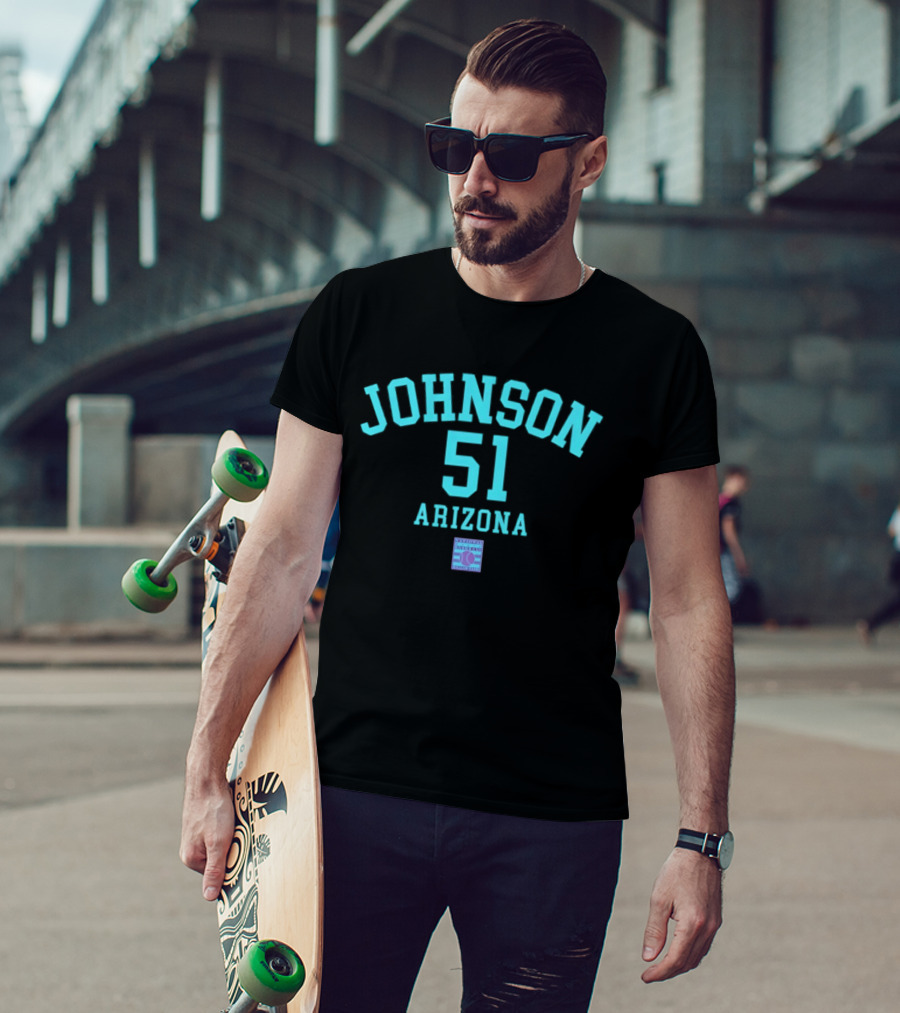 Arizona Johnson 51 October's Finest Baseball T-Shirt