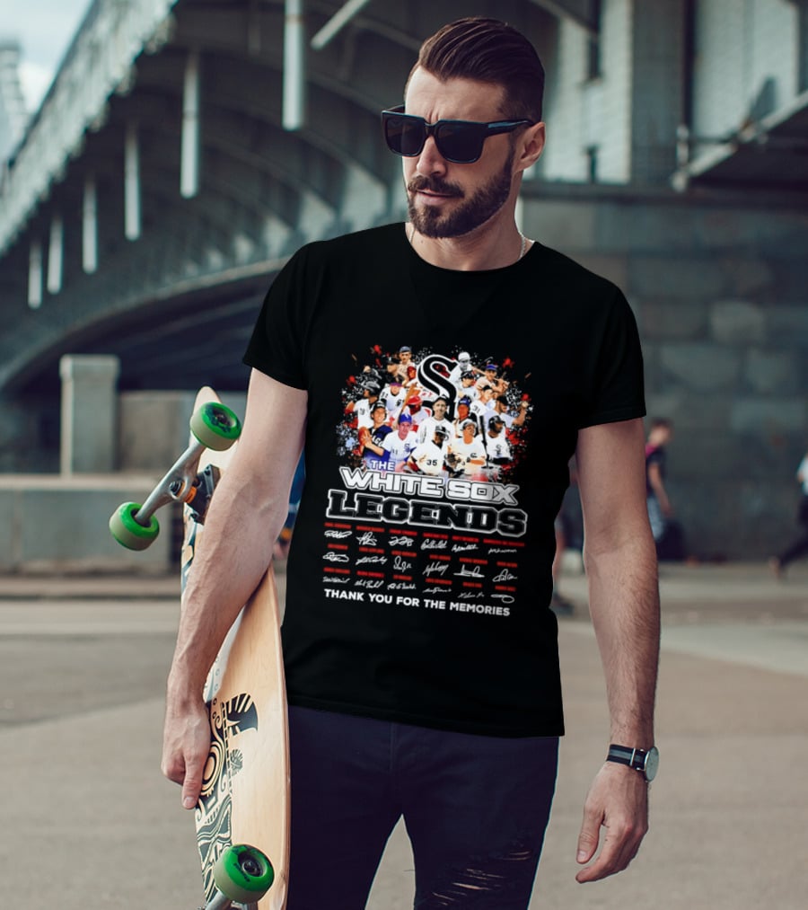The Chicago White Sox Legends Thank You For The Memories Signatures T-Shirt