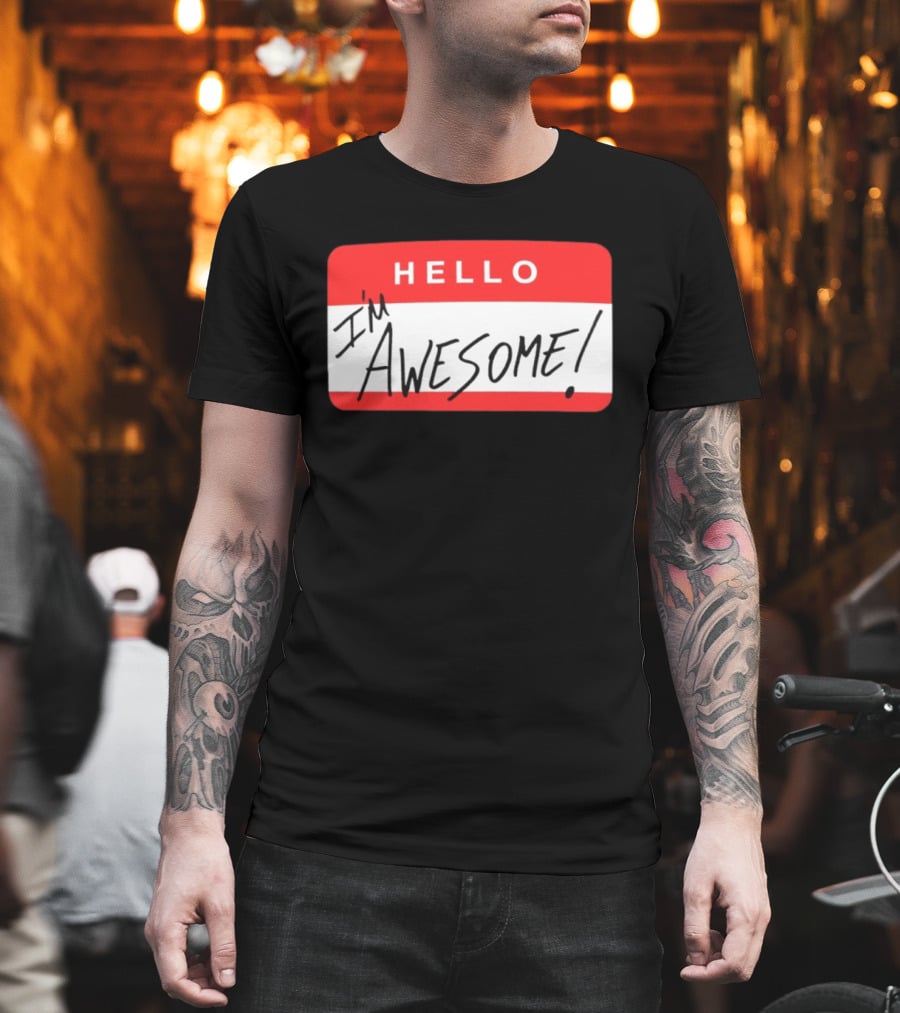 The Miz WWE Hello I'm Awesome Badge Стicker T-Shirt