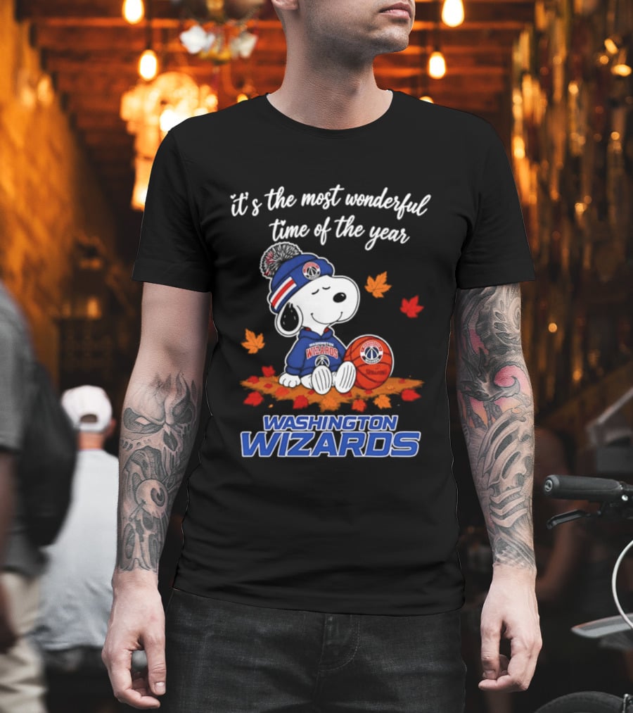 Washington Wizards Snoopy It's The Most Wonderful Time Of The Year Halloween 2026 T-Shirt