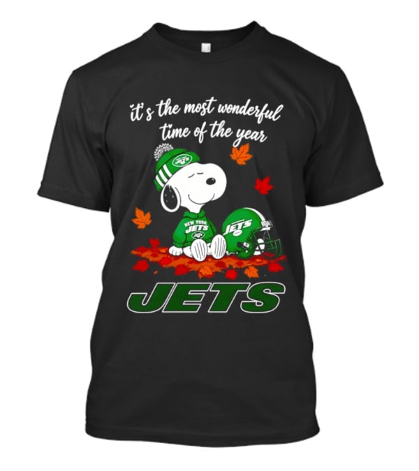New York Jets Snoopy Fall Halloween 2026 Most Wonderful Time Of The Year T-Shirt