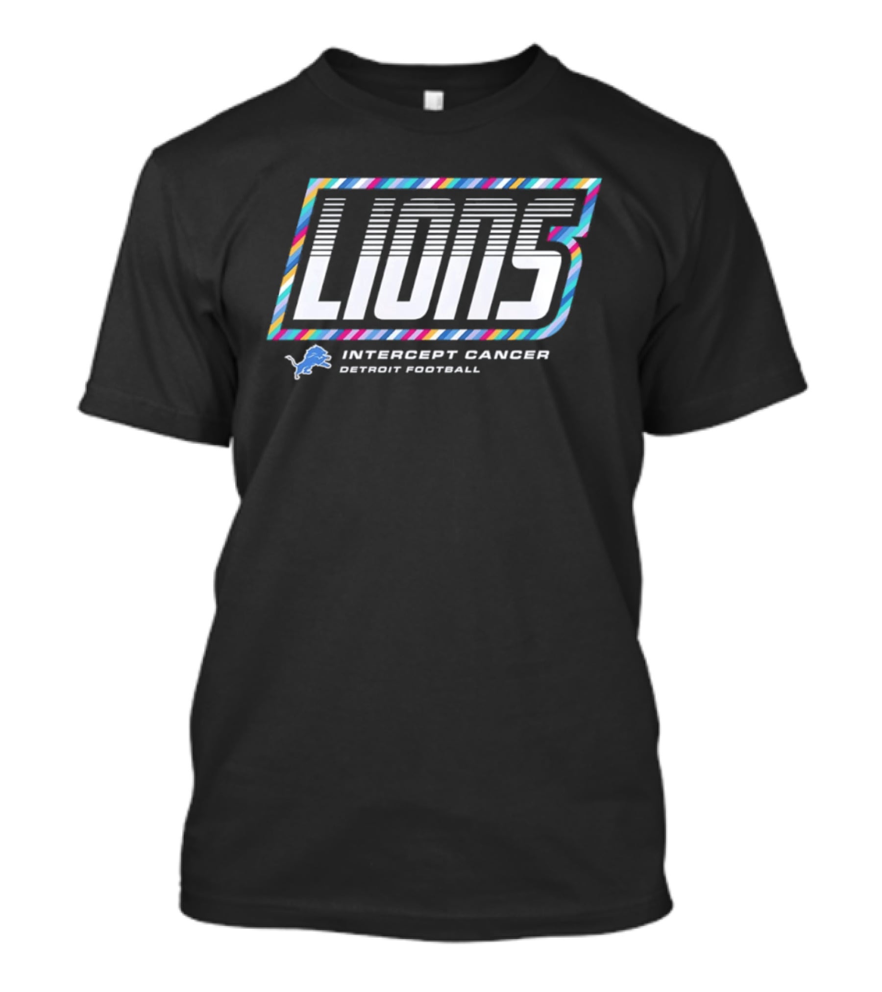 Detroit Lions Intercept Cancer Detroit Football Crucial Catch 2026 T-Shirt