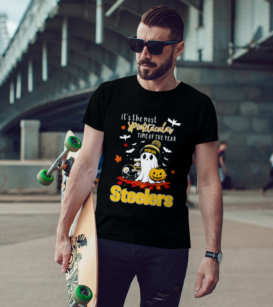 Pittsburgh Steelers Halloween 2026 Spooktacular Time Ghost Pumpkin Football T-Shirt