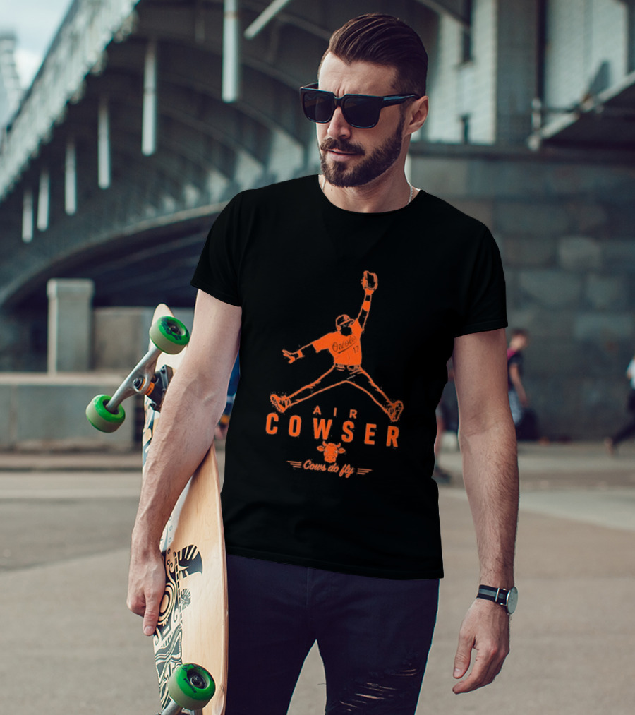 AIr Colton Cowser Jumpman Parody Cows Do Fly T-Shirt