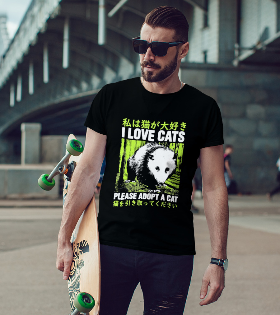 I Love Cats Please Adopt A Cat T-Shirt