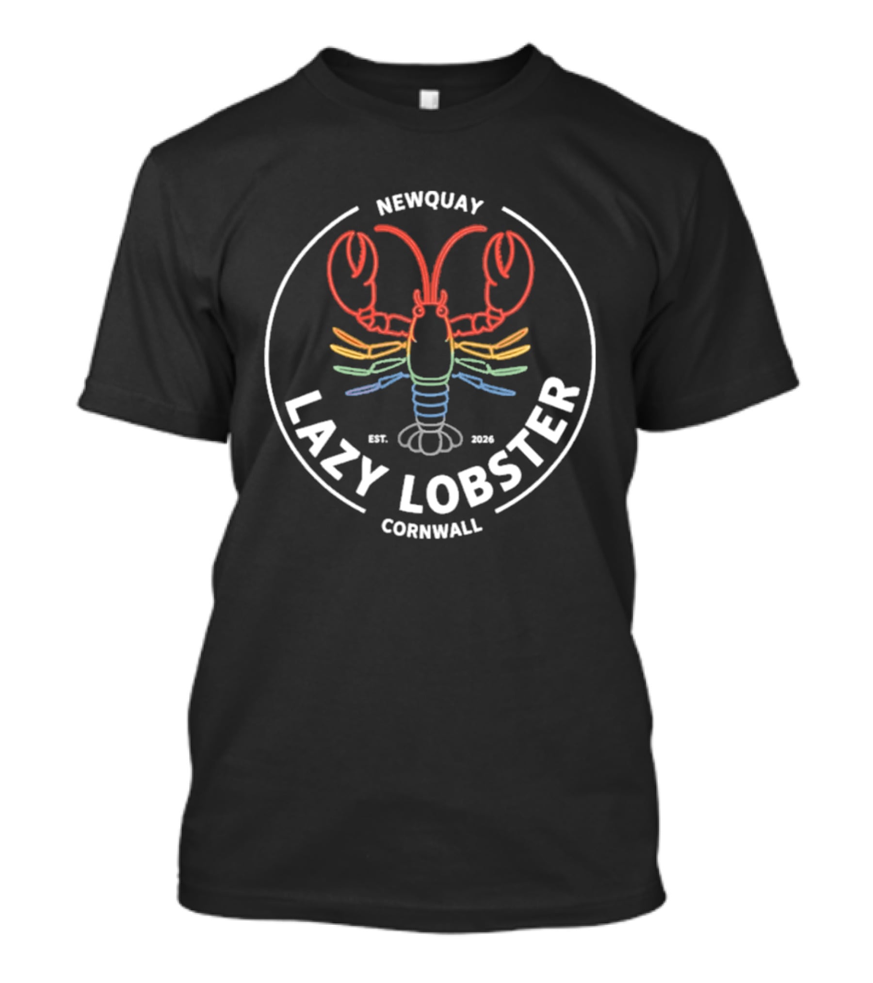 Newquay Lazy Lobster Cornwall T-Shirt