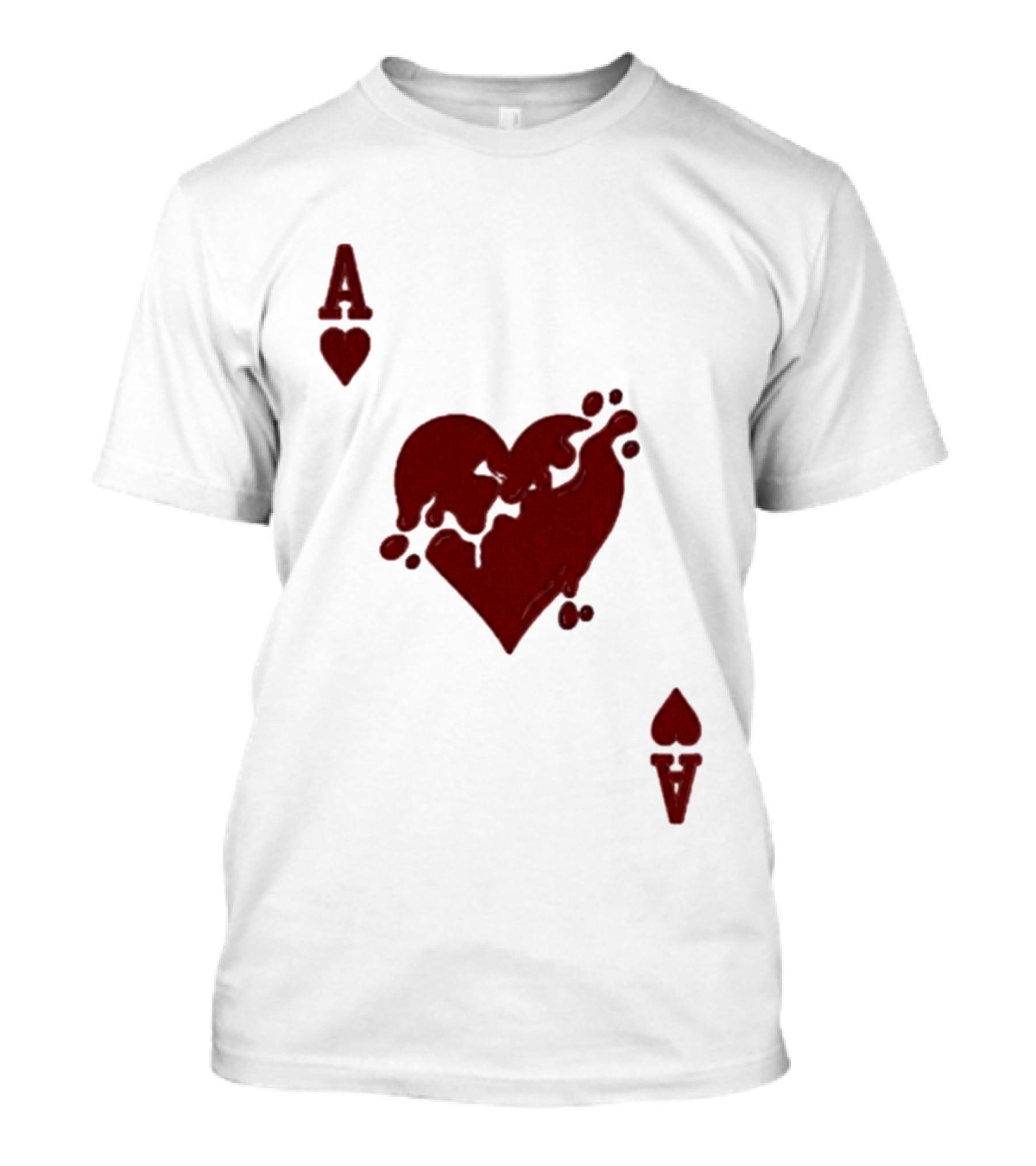 Ace Of Hearts Melting Card Visual T-Shirt