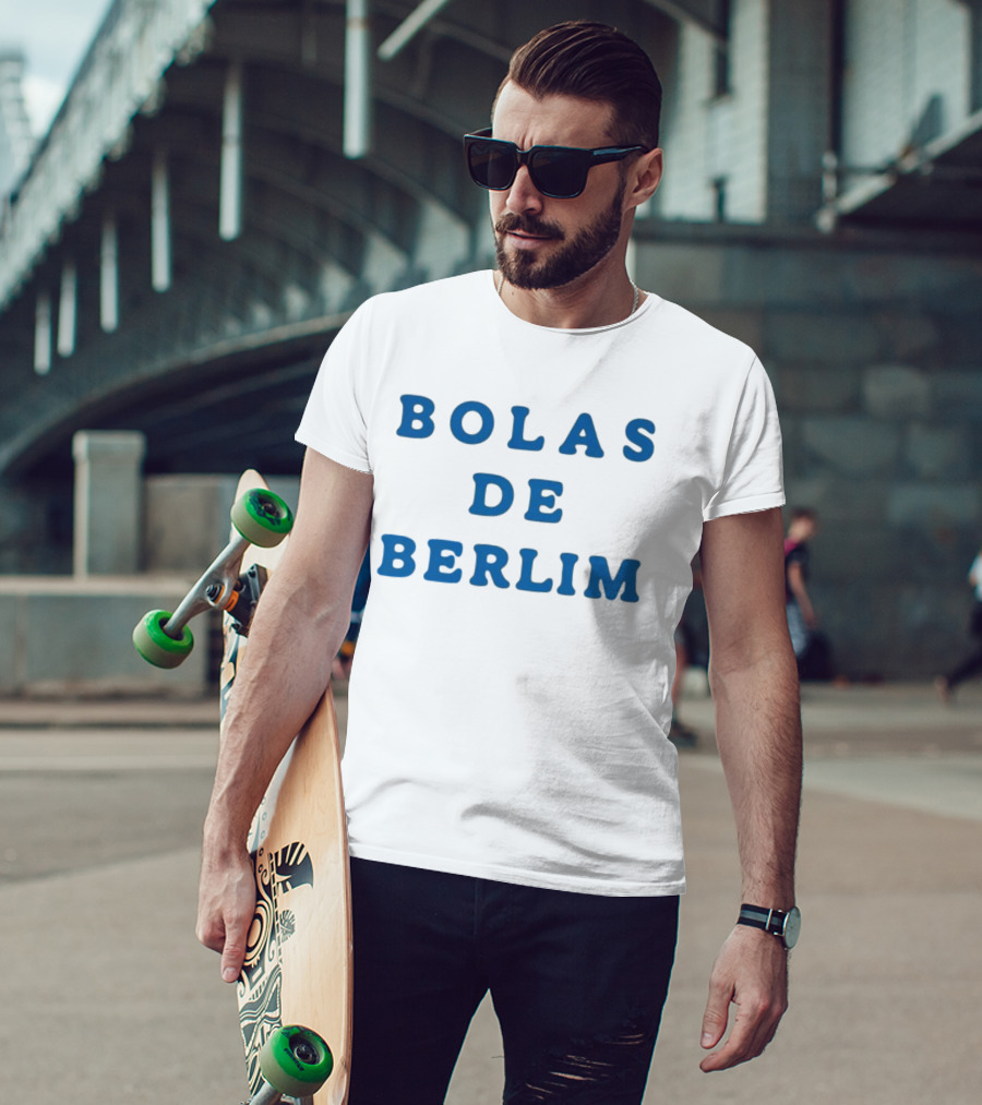 Bolas De Berlim Blue Lettering T-Shirt