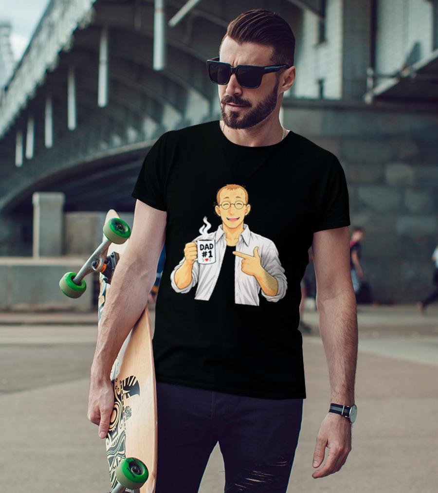 Shou Tucker Dad #1 Anime Character Holding A Cup T-Shirt