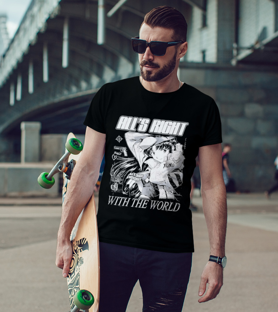 All's Right With The World Misato Katsuragi 90s Anime T-Shirt