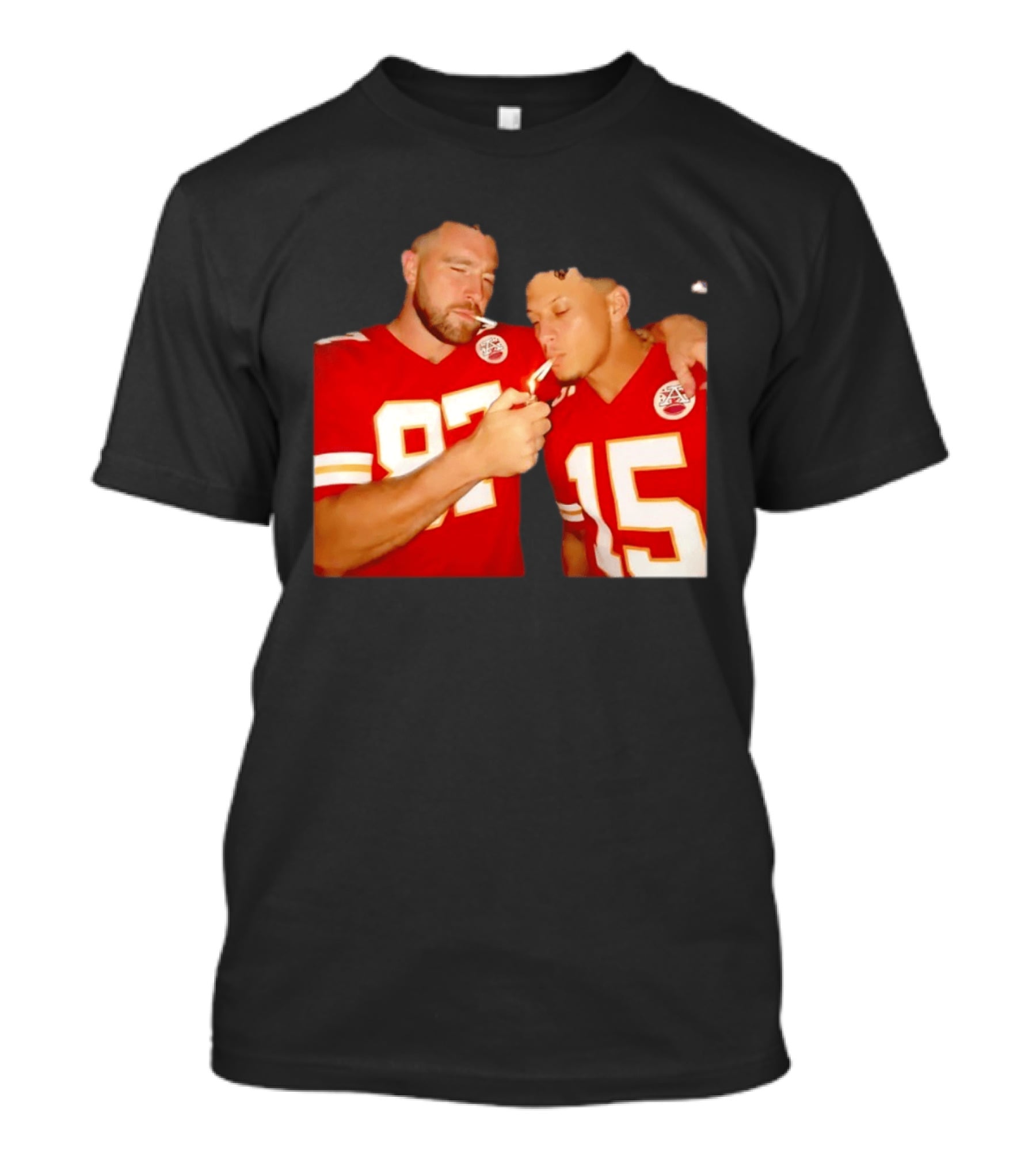 Kansas City Chiefs Mahomes Kelce Smoking 87 15 T-Shirt