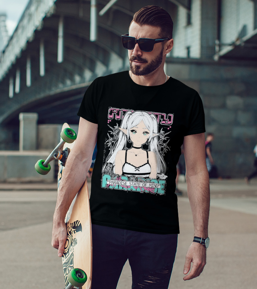 Best Frieren Paradise State Of Mind Anime Aesthetic Elf Girl T-Shirt