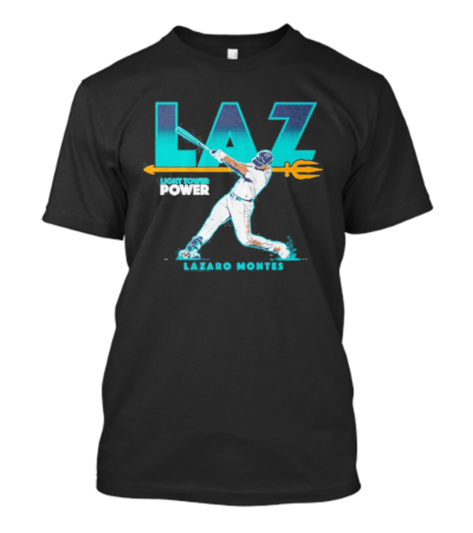 Seattle Mariners Lazaro Montes Laz Light Tower Power T-Shirt