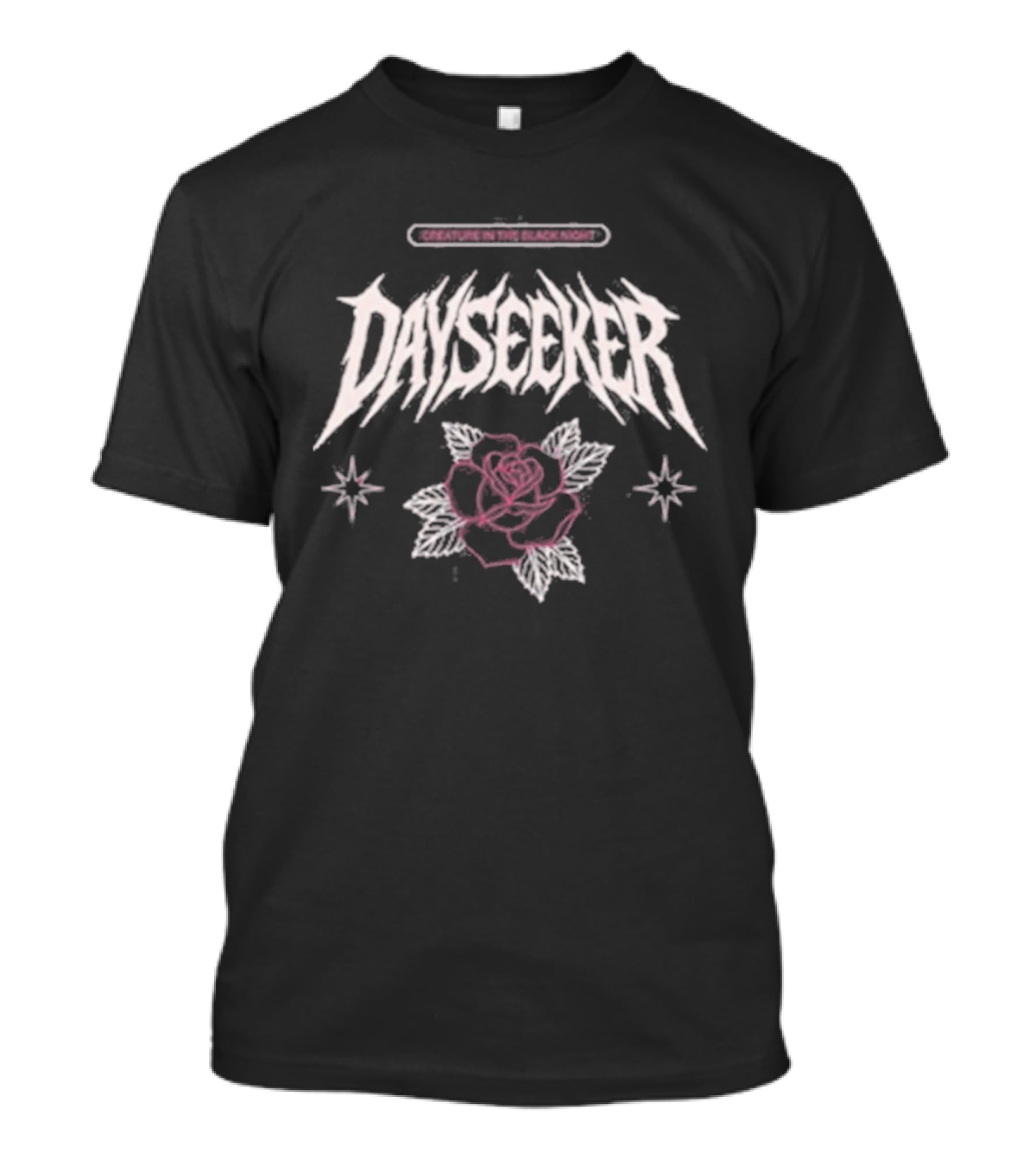 Dayseeker Creature In The Black Night Rose And Stars T-Shirt