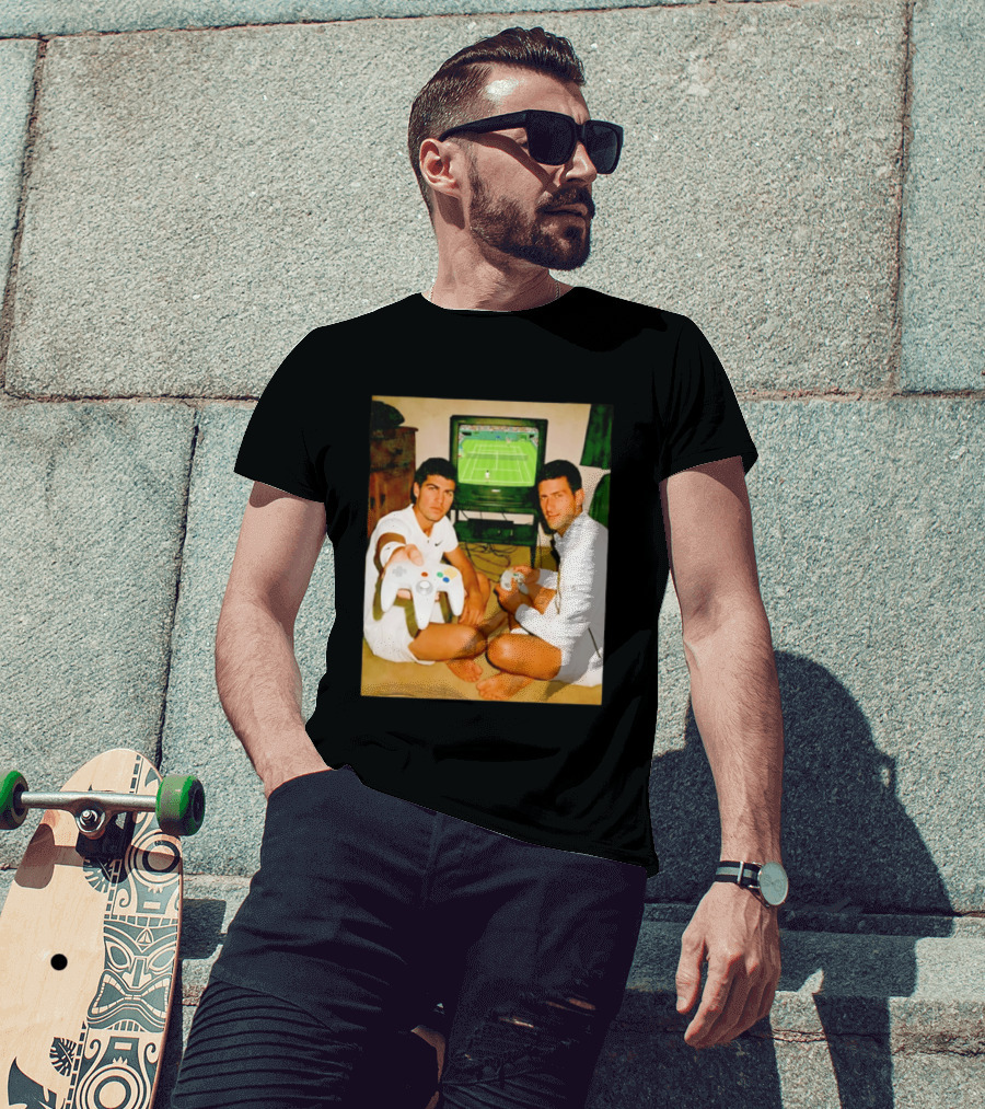Novak Djokovic Carlos Alcaraz Gaming Showdown T-Shirt