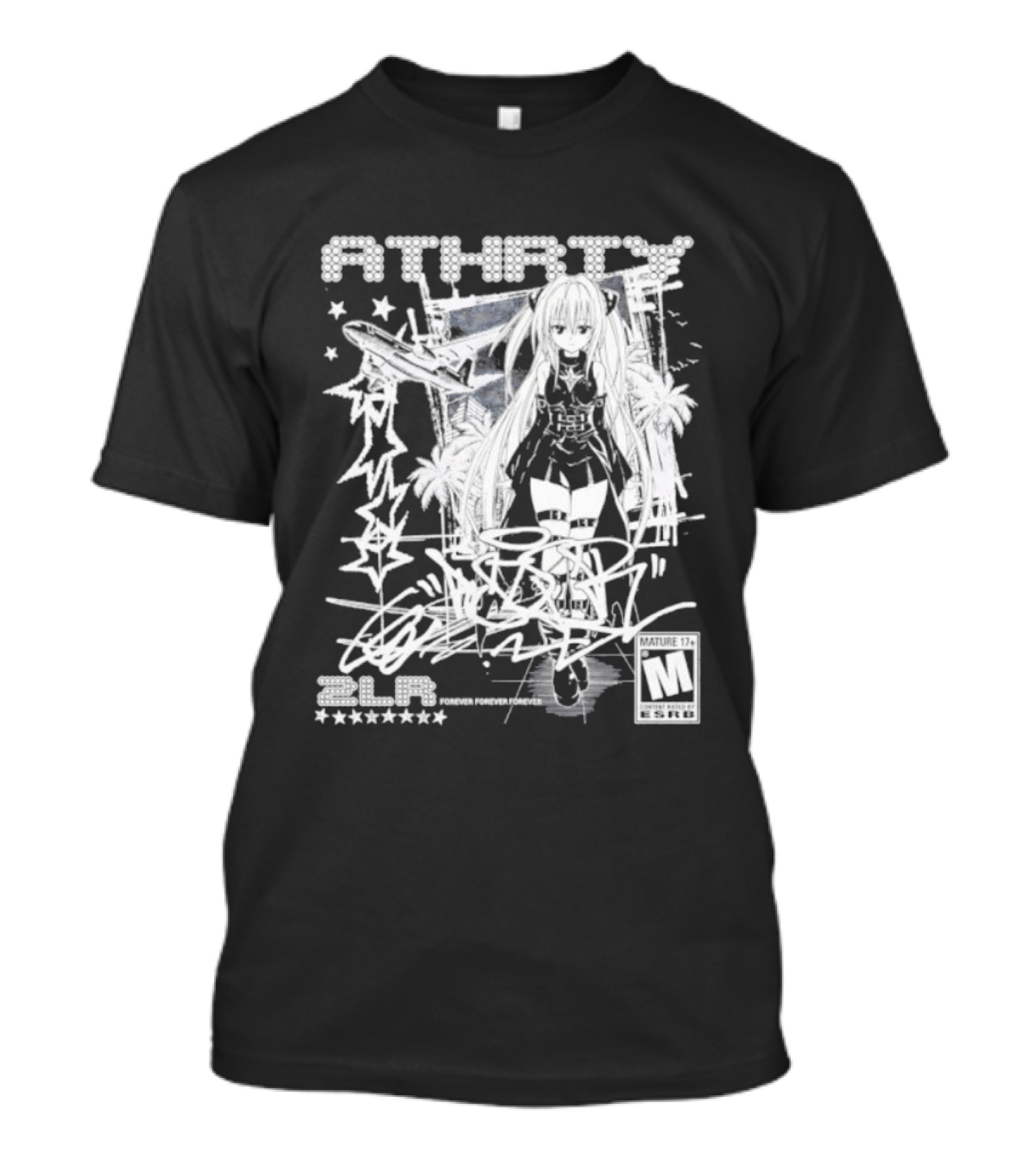 Athaty Zlr Mature 17+ Anime Girl Golden Darkness Forever T-Shirt