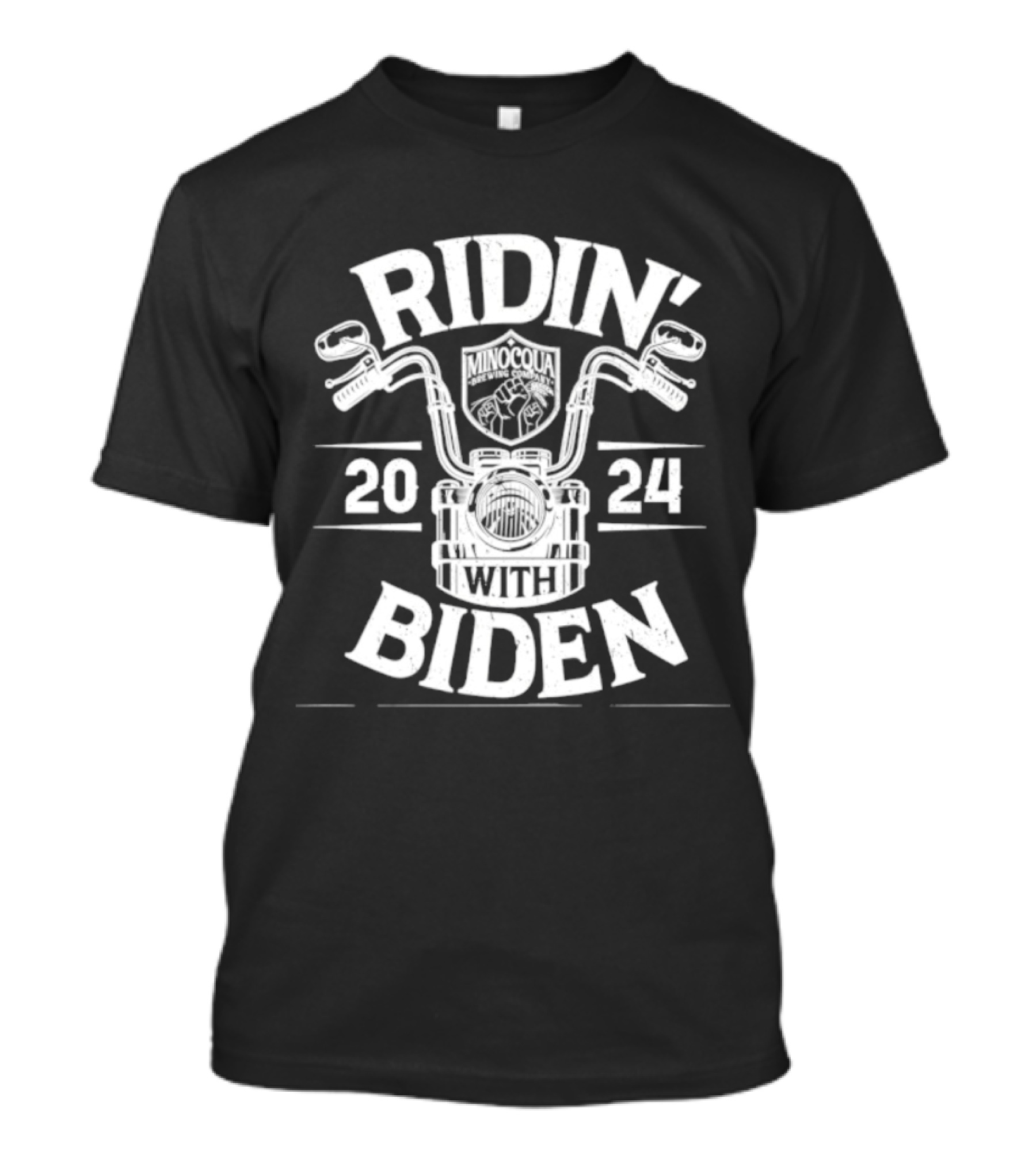 Ridin' With Biden 2024 Minocqua Brewing Company T-Shirt