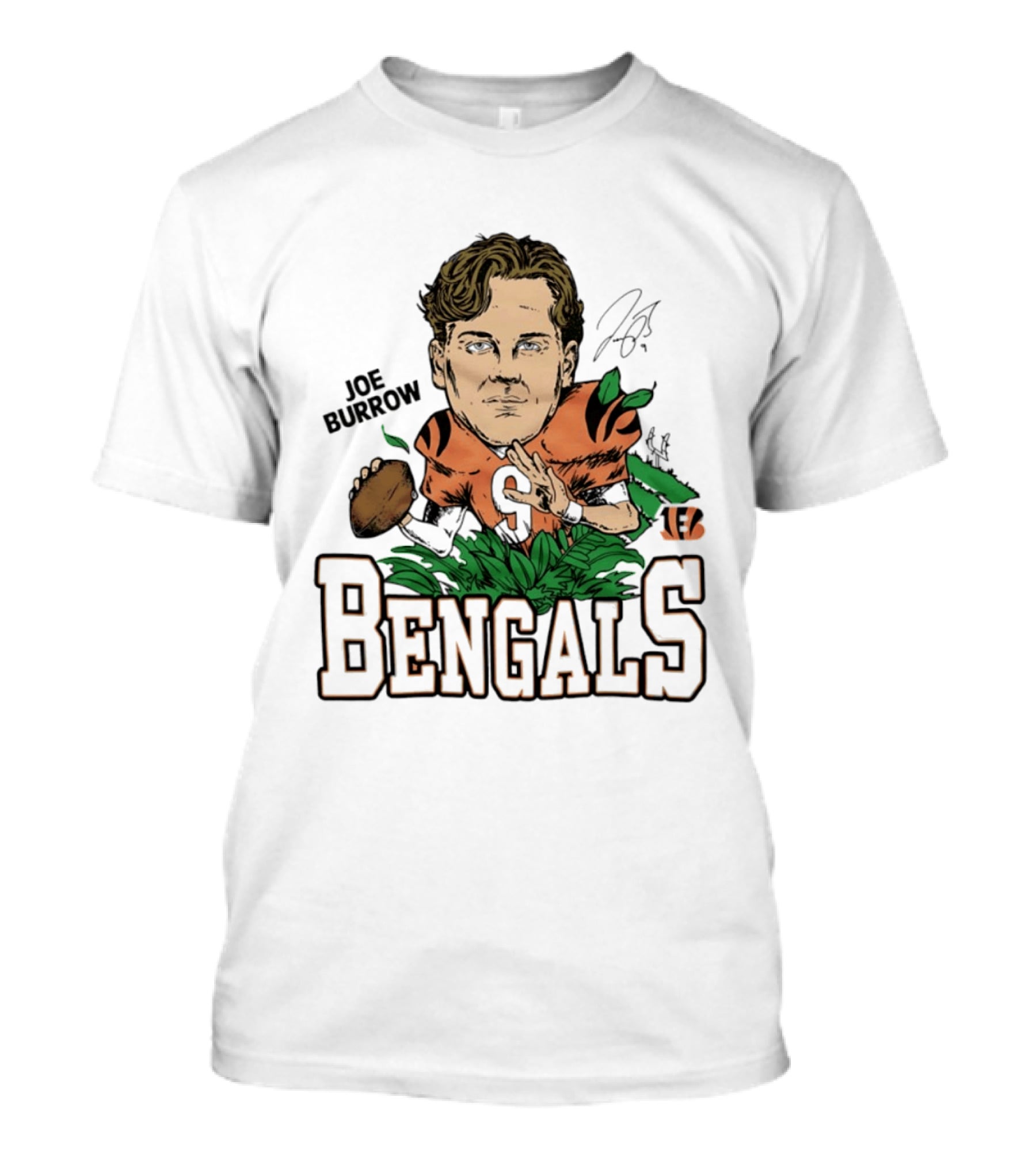 Joe Burrow Bengals Football Caricature Cincinnati T-Shirt