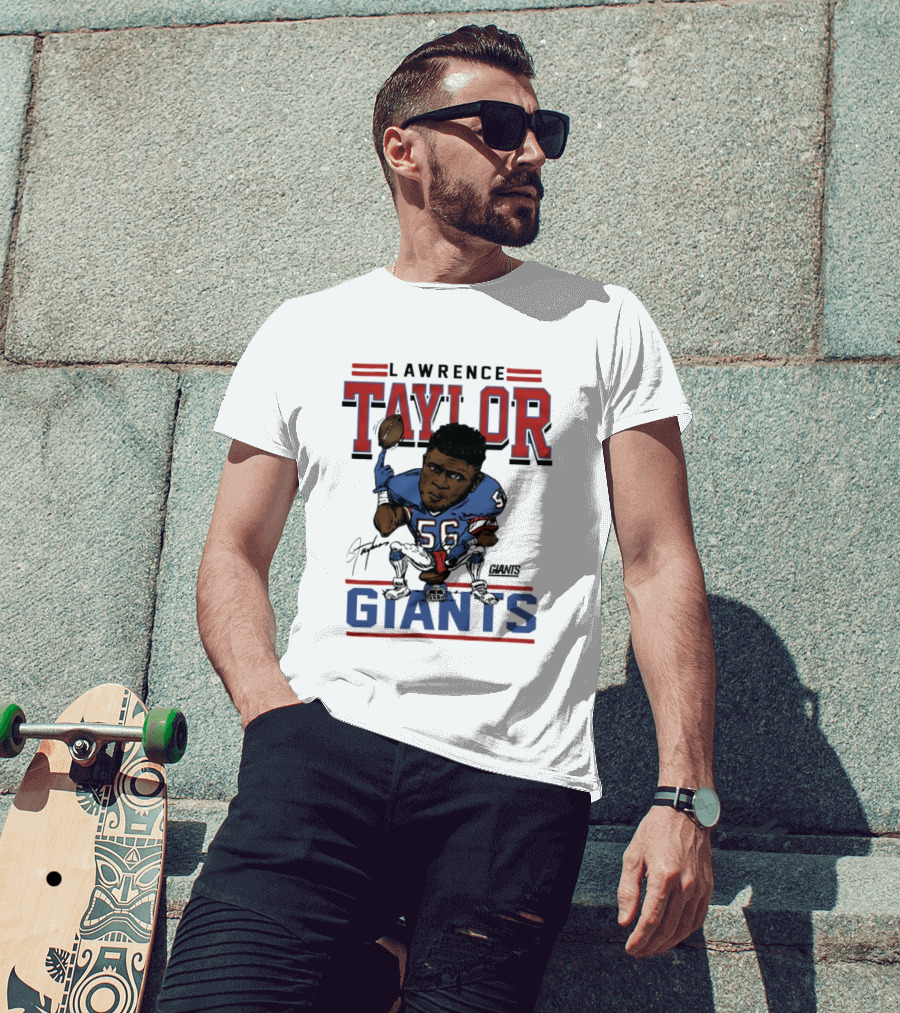 Lawrence Taylor Giants Football Caricature Number 56 T-Shirt