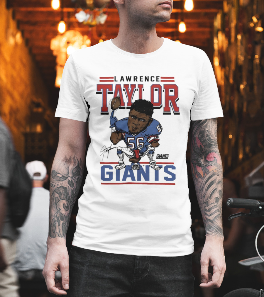 Lawrence Taylor Giants Football Caricature Number 56 T-Shirt