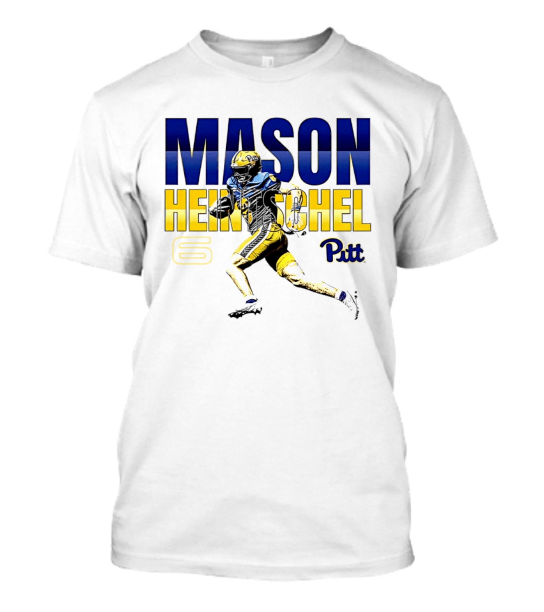 Mason Heintschel Pitt Panthers Football Number 6 T-Shirt