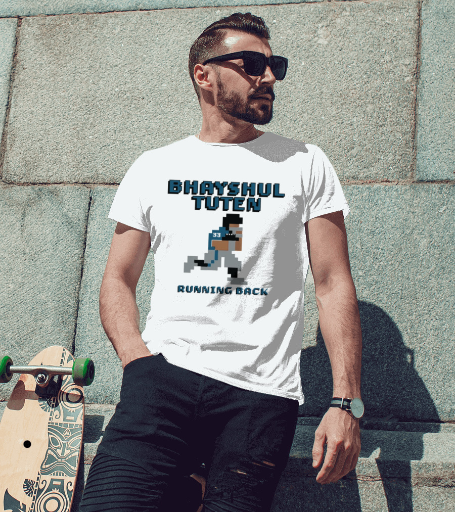 Bhayshul Tuten Running Back Pixelated Athlete Jacksonville Jaguars Football RB Baller T-Shirt