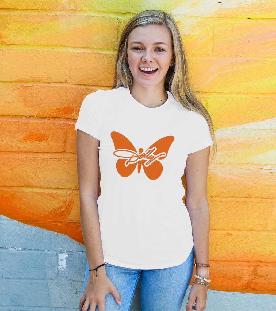 Dolly Parton Butterfly Orange Country Legend T-Shirt