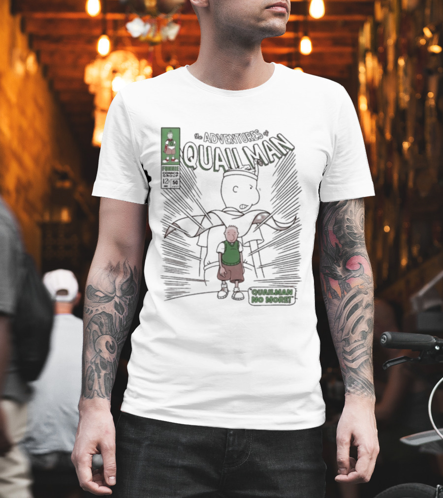 The Adventures Quailman No More Comic Style Retro Hero T-Shirt