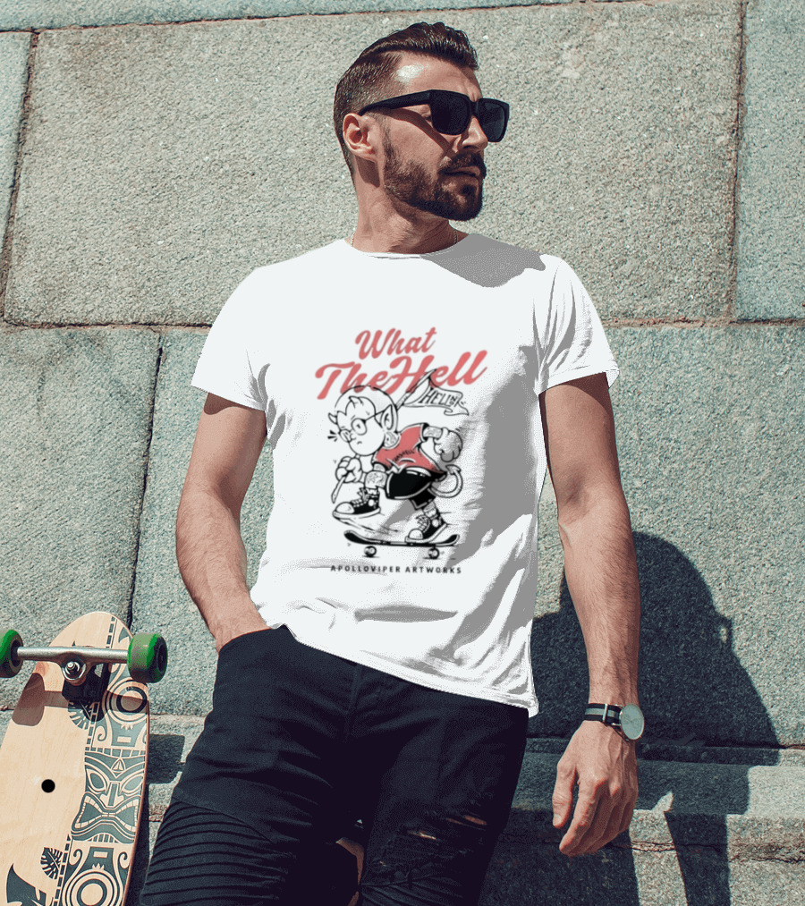 What The Hell Apolloviper Artworks Retro Cartoon T-Shirt